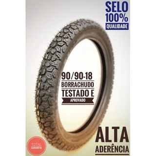 Pneu Borrachudo 90 90 18 Traseiro Cg Ybr Yes Fazer Today offroad Ecológico R. 90/90-18 Alta Qualidade 909018