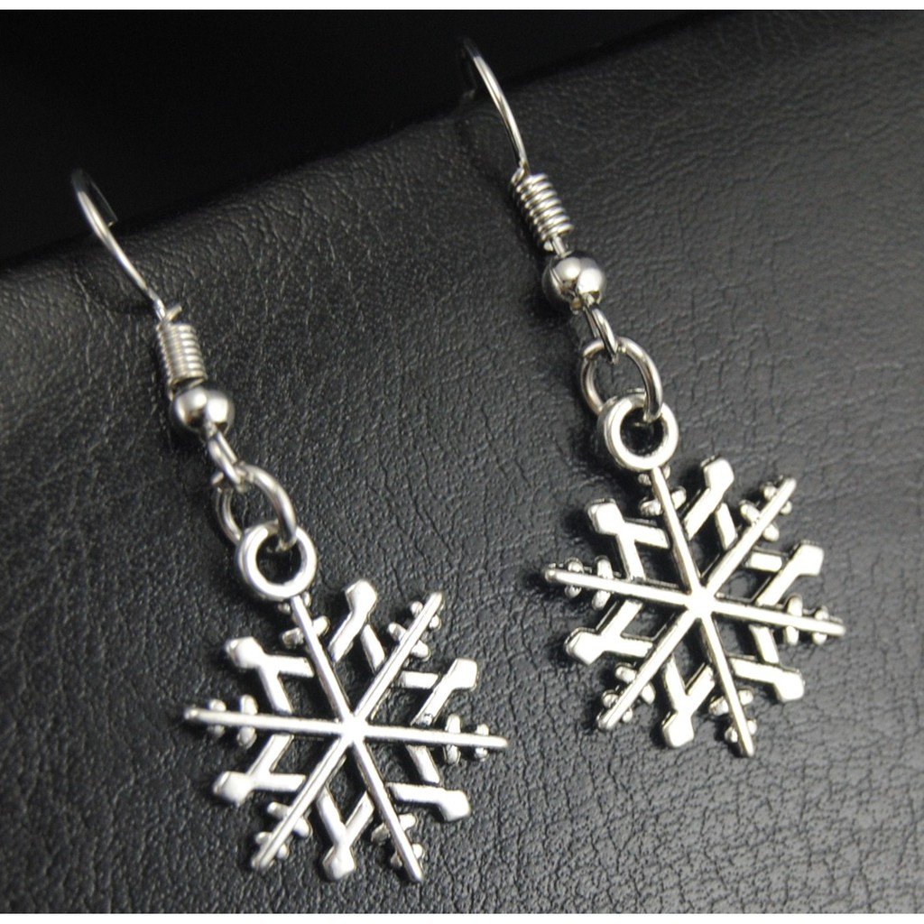 1 Par (2pcs) Brincos De Prata Tibetana Em Floco De Neve Emaranhado Feitos À Mão Jóias De Bricolage E389