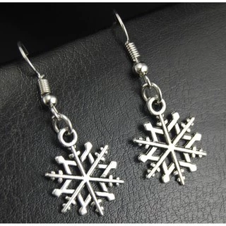 1 Par (2pcs) Brincos De Prata Tibetana Em Floco De Neve Emaranhado Feitos À Mão Jóias De Bricolage E389