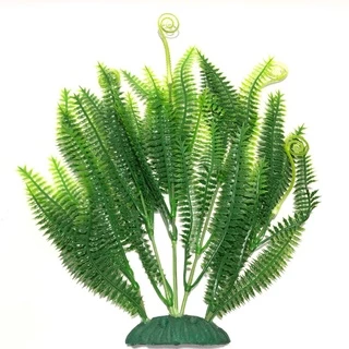 Planta Artificial Plástica Aquário Samambaia 20 Cm