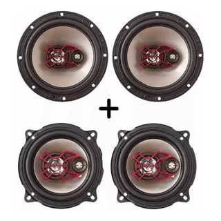 Kit Alto Falantes 6 E 5 Bravox 200W RMS Gol G3 G4 G5 G6 G7 Celta/Palio