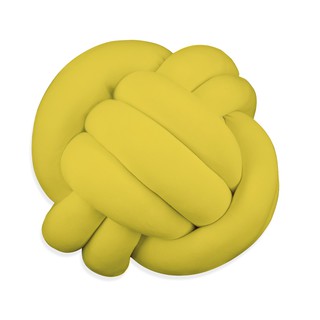Almofada de nó grande escandinavo amarelo