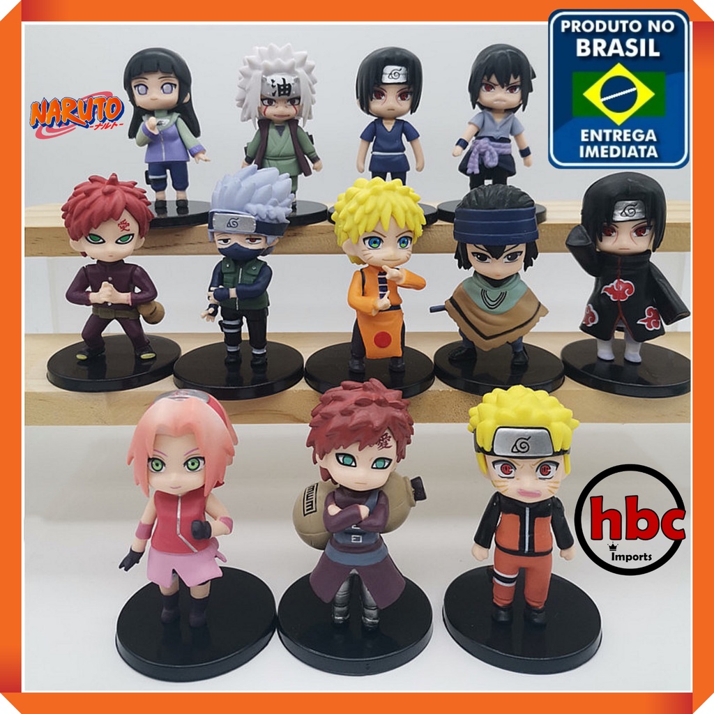 Mega Combo Naruto Action Figure + Polaroide Anime Bonecos Novo