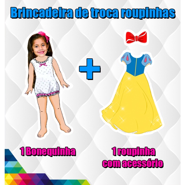 bonecas papel roupinhas destacar vestir em Promoção na Shopee Brasil 2023