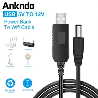 Ankndo Wifi Para Powerbank Cabo DC 5V A 12V USB Boost Converter Step-up Modem Roteador