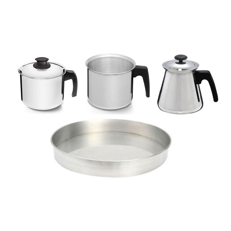 Jogo Café 4 Peças Alumínio ( Forma Caneca Fervedor Leiteira )