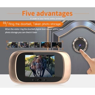 Olho mágico digital porta com visor olho magico com camera eletrônica com visor de porta com tela LCD de 2,8 "e visão noturna / foto tirada campainha Visualizador