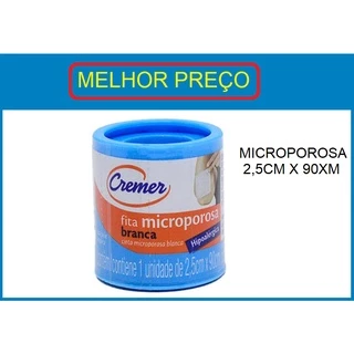 Kit 4 und - Fita Microporosa Micropore 2,5cm x 90cm (cor: BRANCO) - Marca: CREMER