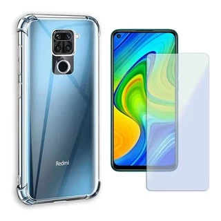 Kit Capa Anti Impacto + Película 9D Xiaomi Redmi Note 9