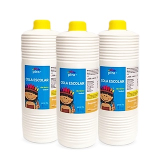 Cola Branca Pira 1 Kg Combo C/ 3 Tubos Total 3kg