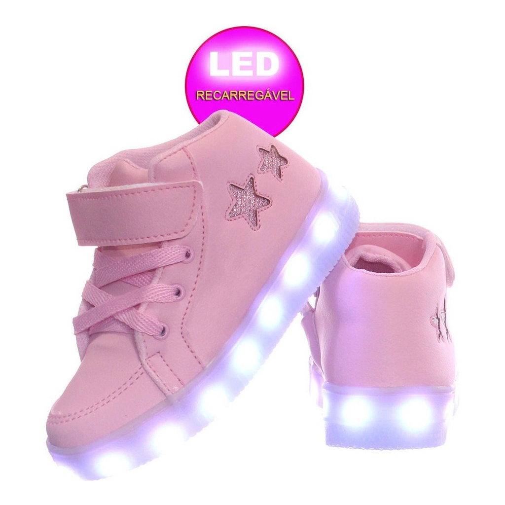 Tenis de led clearance recarregavel infantil feminino