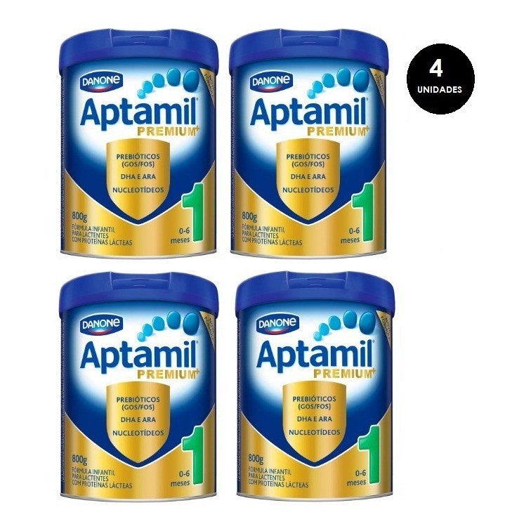 Kit 4 Aptamil Premium 1 800g 0 a 6 meses Danone | Shopee Brasil