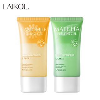 Laikou Camomile Esfoliante Rosto Matagal Remover Cravo Matcha Peeling Gel Pele Morta 60g