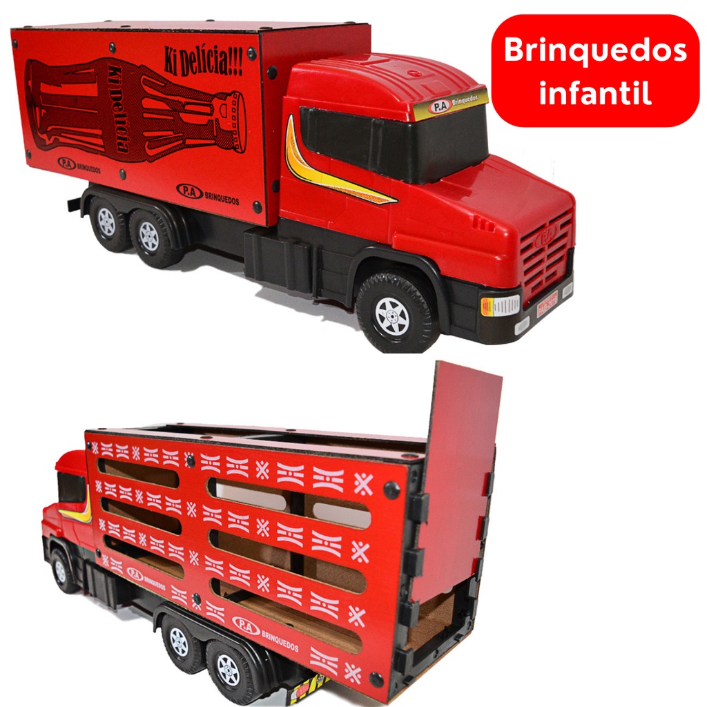Caminhão Brinquedo Infantil Caminhãozinho Truck Preto - P.A