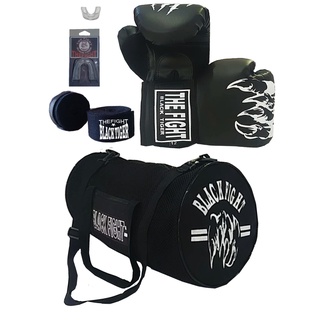 Kit Muay Thai Luva+ Bandagem+bolsa+bucal