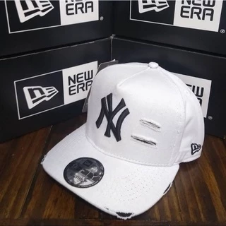 Bone Fita Ajustavel Destroyed NY Rasgado Unissex Fecho Fivela