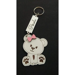Lembrancinha Chaveiros Ursinha Charmosa MDF branco Menina/Menino em Oferta na Shopee