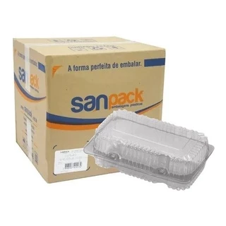 Embalagem Plástica Retangular Alta Sanpack S10 Cx com 80 ou 100 unidades
