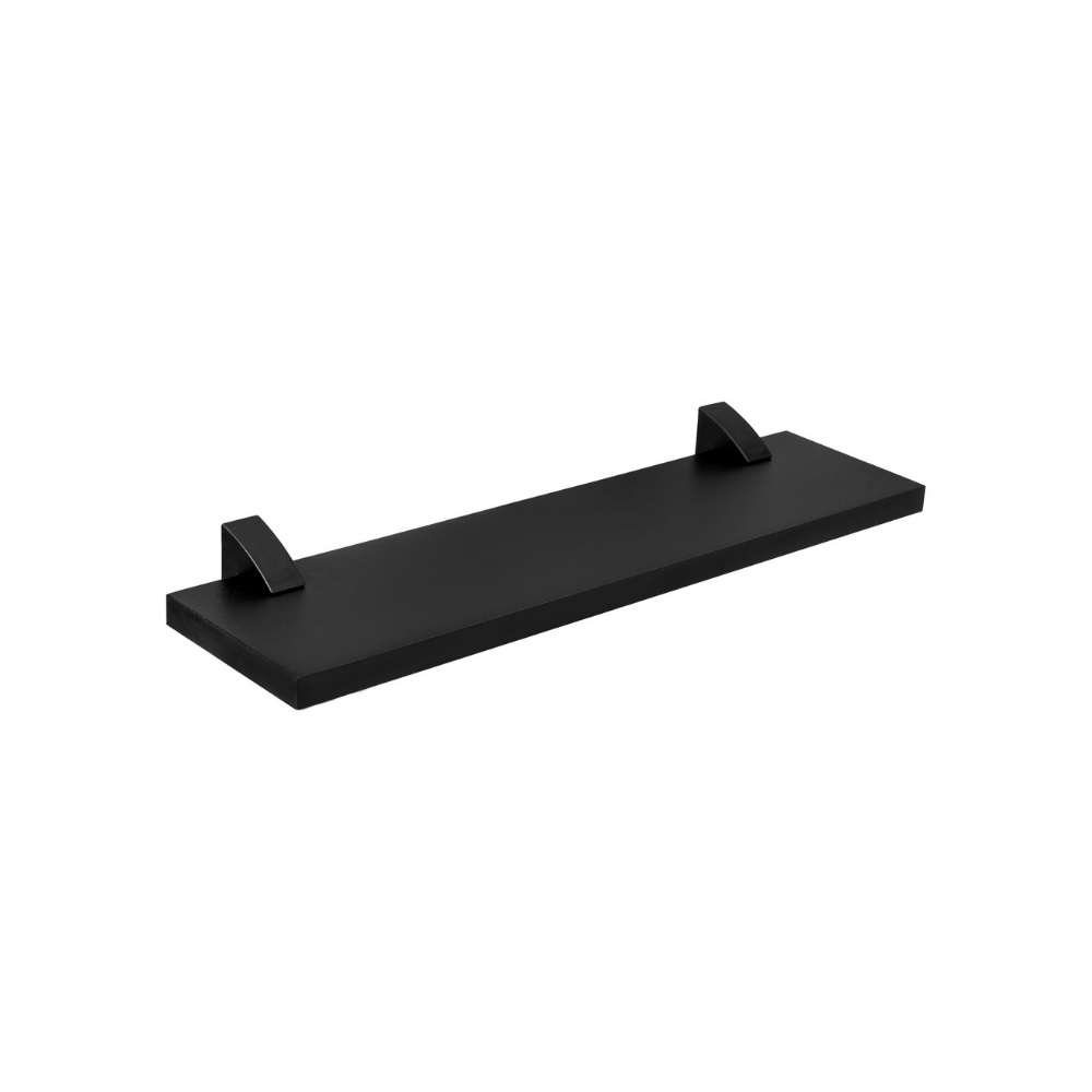 Prateleira De Madeira Com Suporte Preto 40x10cm Shopee Brasil