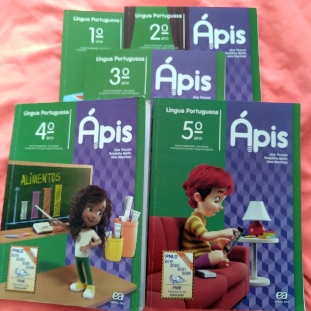 LÍNGUA PORTUGUESA - ÁPIS - 5 volumes (1º, 2º, 3º, 4º e 5º ano) | Shopee ...