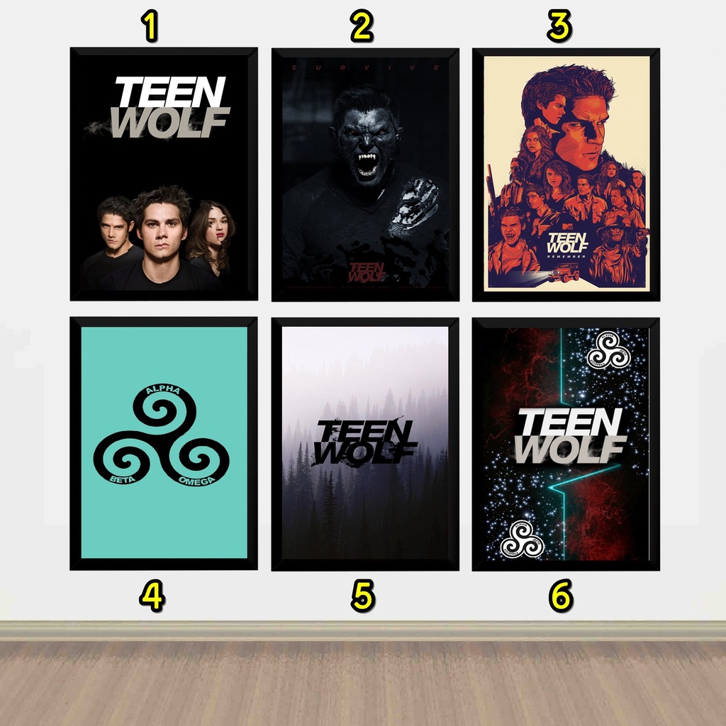 Quadro Decorativo Teen Wolf filme série lobisomem Stilinski Hale McCall beacon  hills lacrosse placa decorativa filme teen wolf em MDF