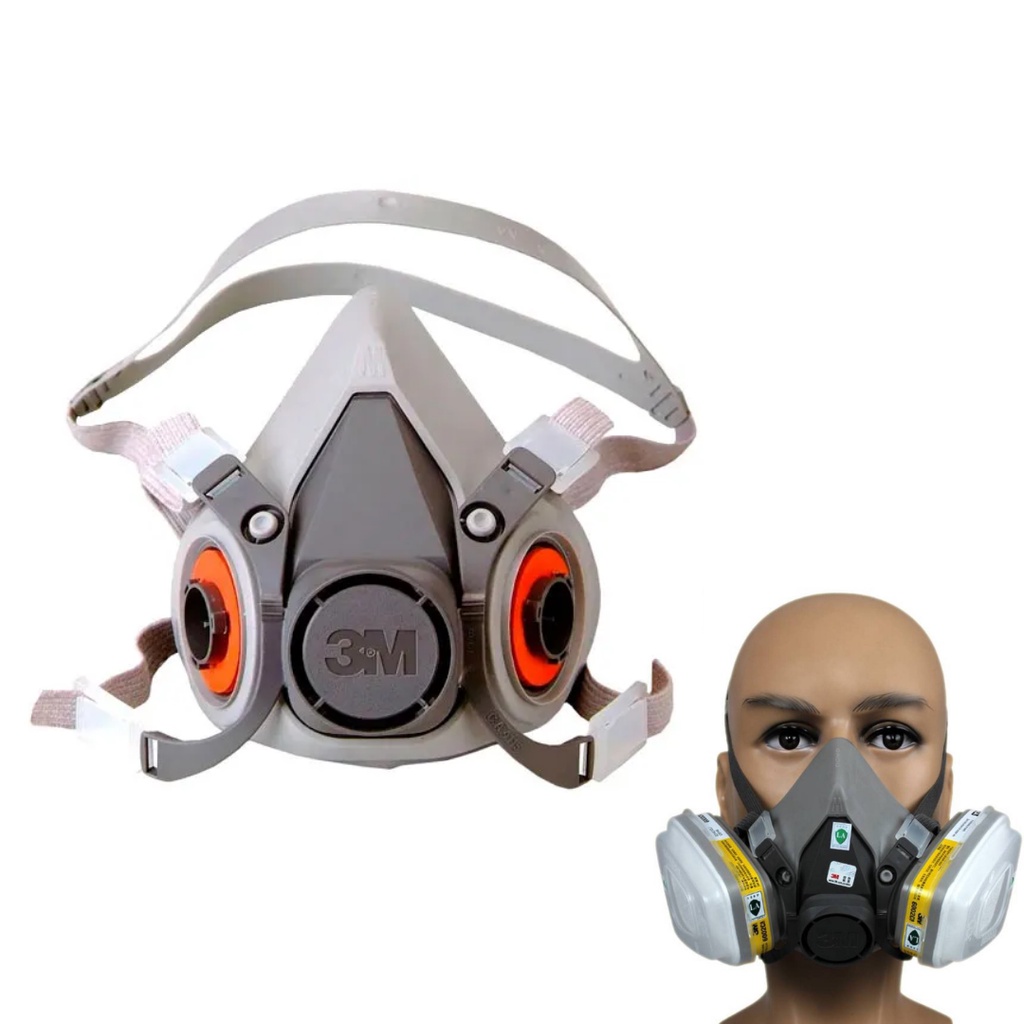 M scara 3M Semi Facial 6200 Prote o Respirat ria Contra Poeiras N voas 