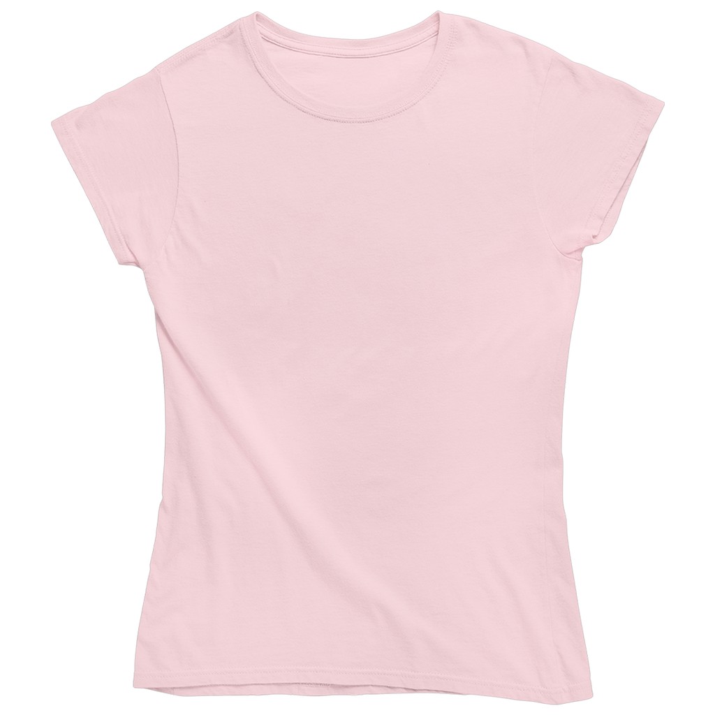 Camiseta Feminina T-Shirt Luxo Rosa Claro Bebê com Acessórios Estampa Bolsa  Rosa