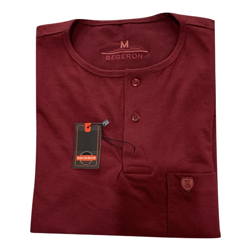 Camiseta careca Begeron vinho 1712 | Shopee Brasil