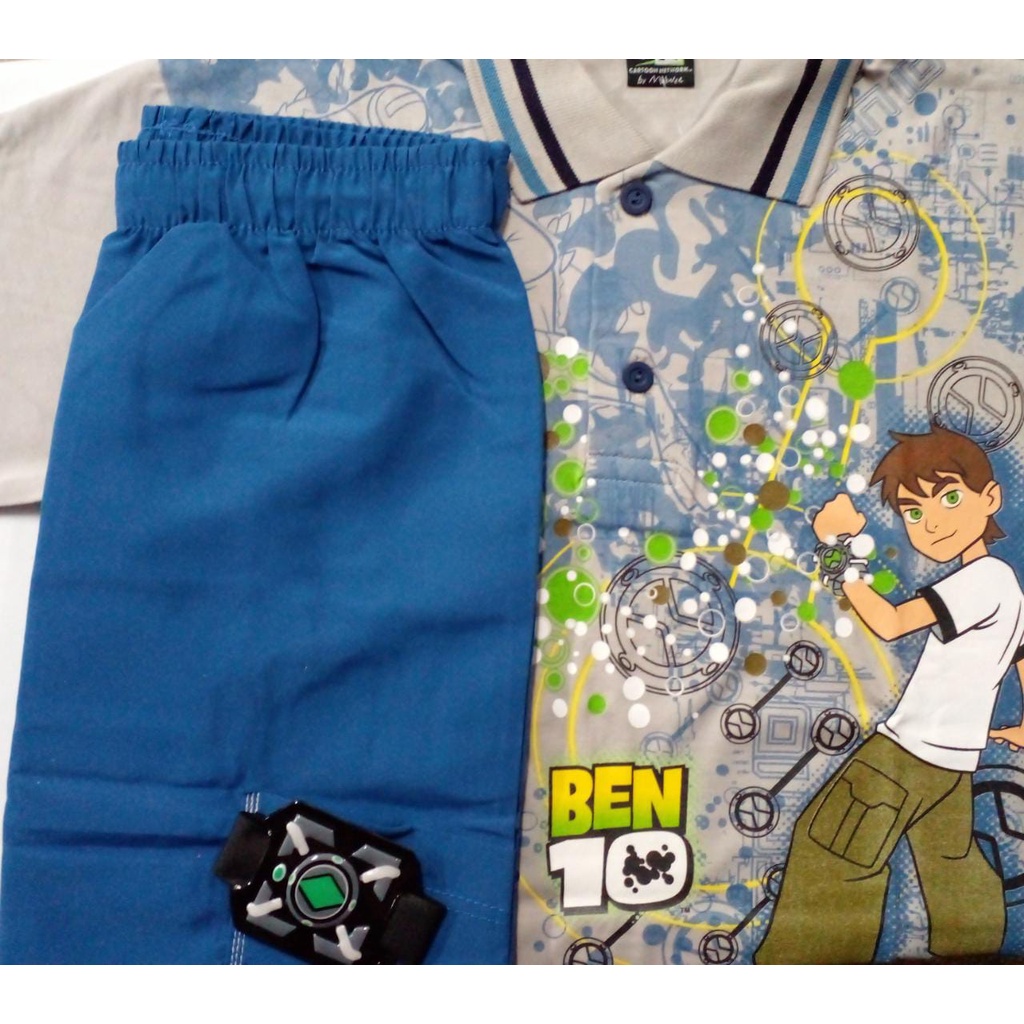 Conjunto camisa gola polo Ben 10 Malwee tamanho 12