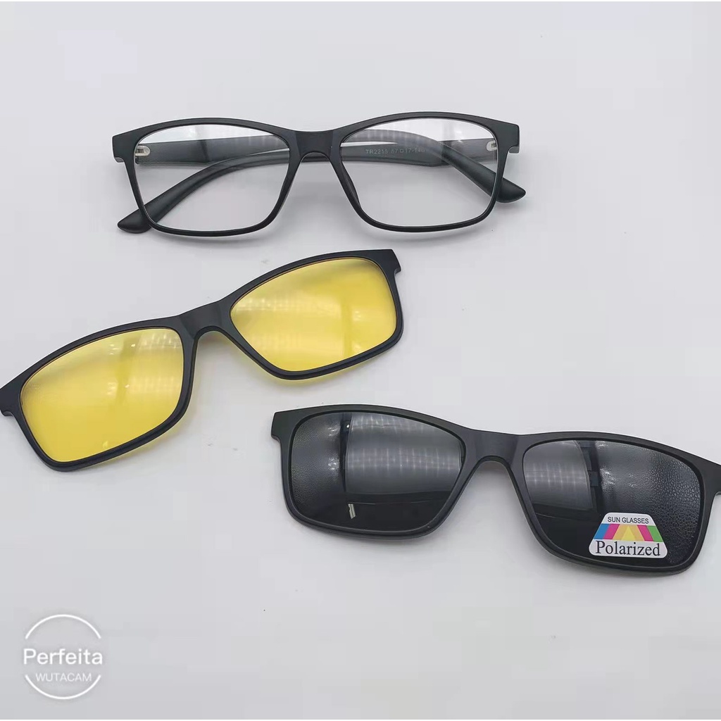 Armação De oculos Masculino Clipon 3 Em 1 2215