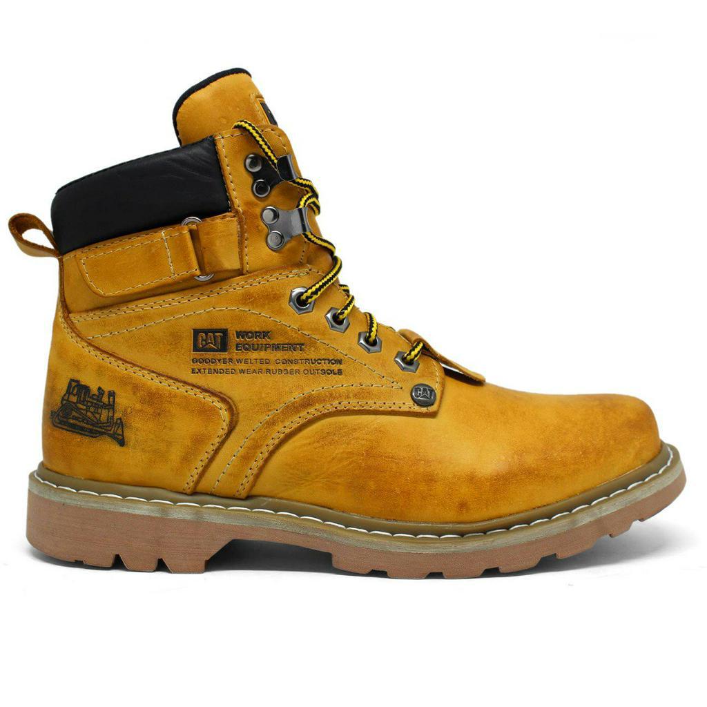 Bota Caterpillar Amarela Adventure Cano Alto