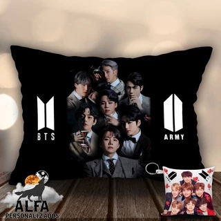 Almofada (Grande) BTS Kpop Personalizada + Chaveiro