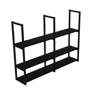 Prateleira Industrial com 3 Prateleiras 120 x 20 cm Preto – PIP3-12020