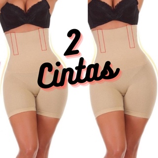 KIT Com 2 Shorts BEGE Segunda Pele CINTA Modeladora Alta Compressão Barbatanas de AÇO
