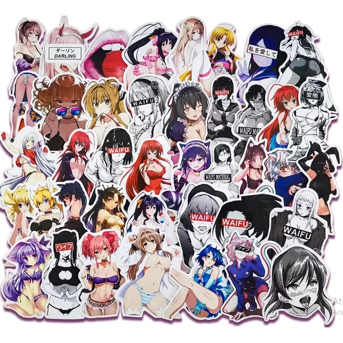 Adesivos Hentai Figurinhas Sexy Anime e Mangá (Impermeáveis)