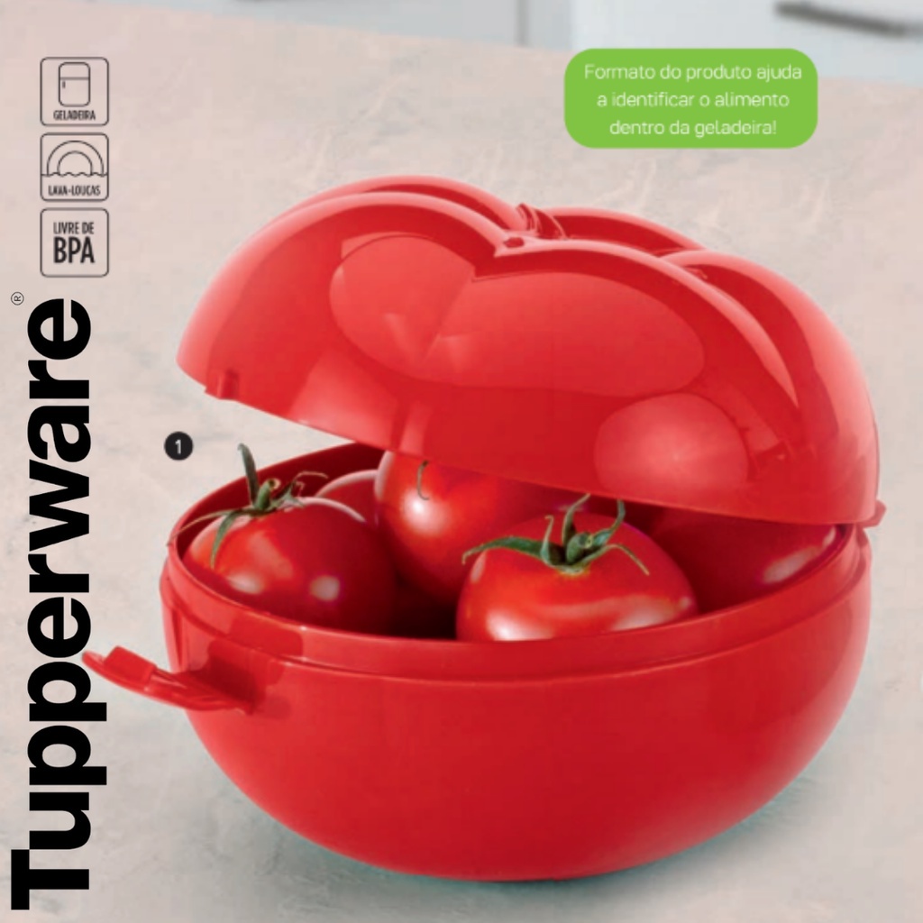 Tupperware Porta Tomate Vermelho 350ml | Shopee Brasil