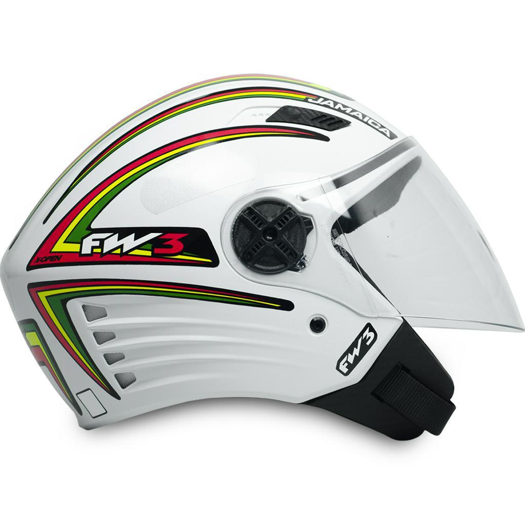 Capacete Fw3 Para Moto X Open Branco Jamaica Tamanho 56 | Shopee