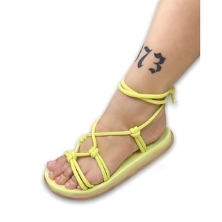 Sandália Rasteira Feminina Birken De Amarrar Papete Flatform Amarração Lançamentoi