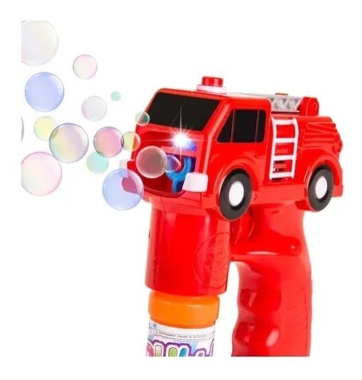 Brinquedo Caminhão Bombeiro Bolhas De Sabão Com Luz