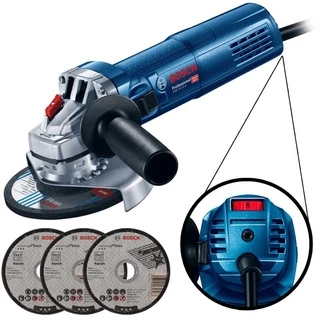 Esmerilhadeira Angular 5 POL 900W Gws 9-125 S com Controle de Velocidade + 3 Discos BOSCH em Oferta na Shopee
