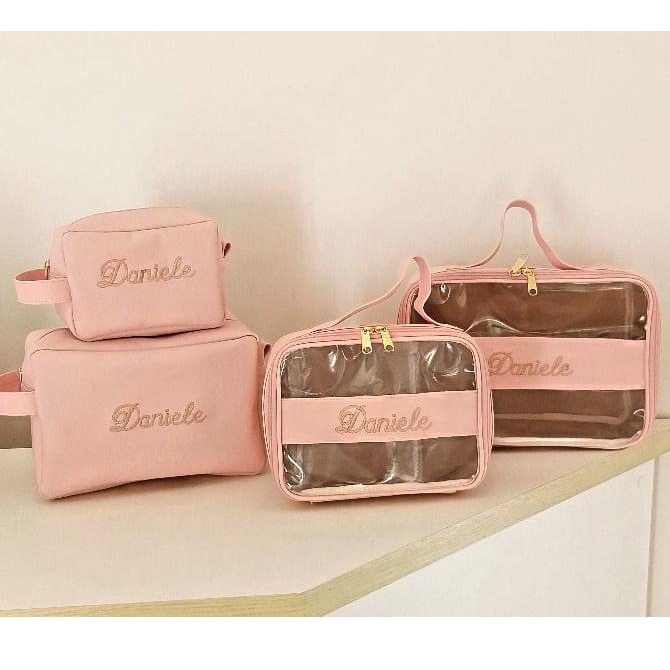 Kit/4/Necessaire/Organizadora/Personalizada/Para/Viagem