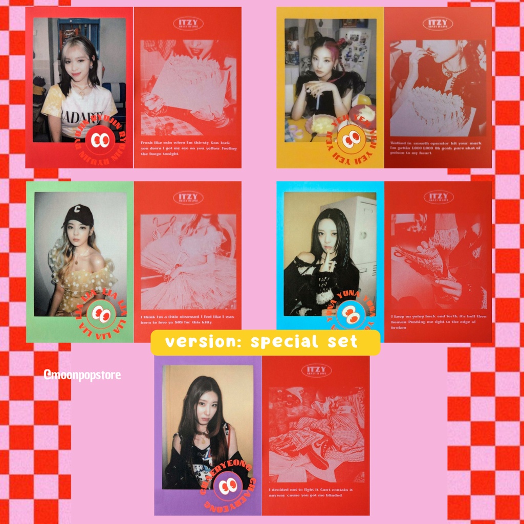 【SG Shopee チェリョン】ITZY crazy in love トレカ Photocard Kpop Itzy Crazy in Love - VALOR POR UNIDADE