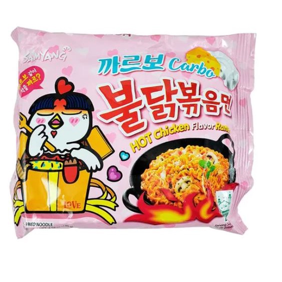 Lamen Coreano Spicy Chicken Carbonara Ramen - Importado - Samyang 130g + Hashi
