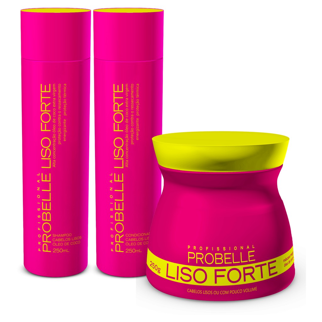 Kit Liso Forte 250ml da marca Probelle | Shopee Brasil