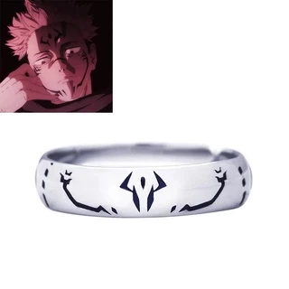 Anime Jujutsu Kaisen Ryomen Sukuna Cosplay Trajes Anel De Metal Ajustável Unissex Homens Jóias Acessórios Prop