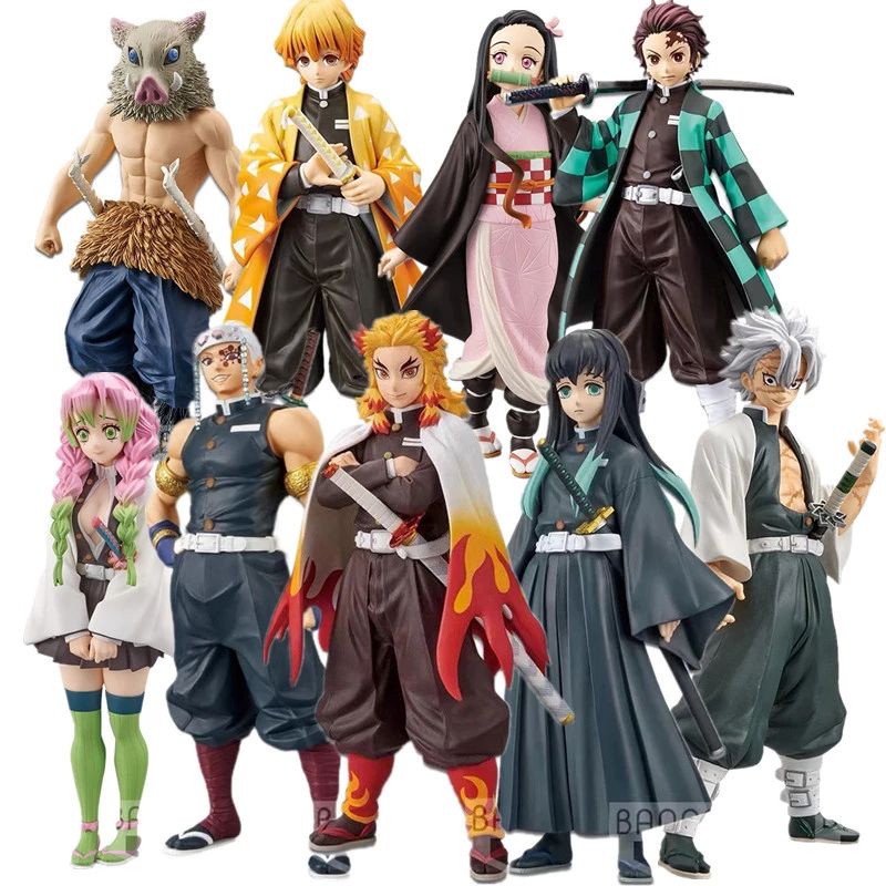 Boneco De Ação Anime Demon Slayer Kimetsu No Yaiba Figura Kamado Tanjirou  16cm / Agatsuma Zenitsu Nezuko Guerreiro Pvc Modelo Brinquedos