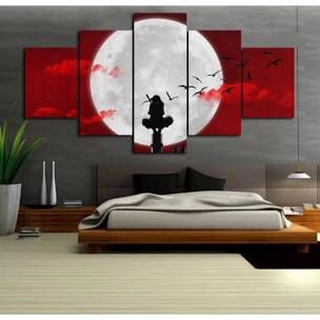 Quadro Decorativo Mosaico 5 peças Anime Naruto Kushina e Minato