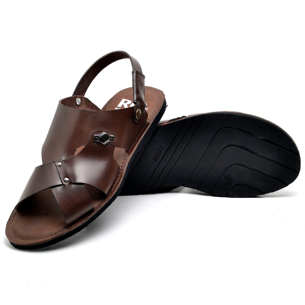 Sandalia franciscana couro hot sale masculina