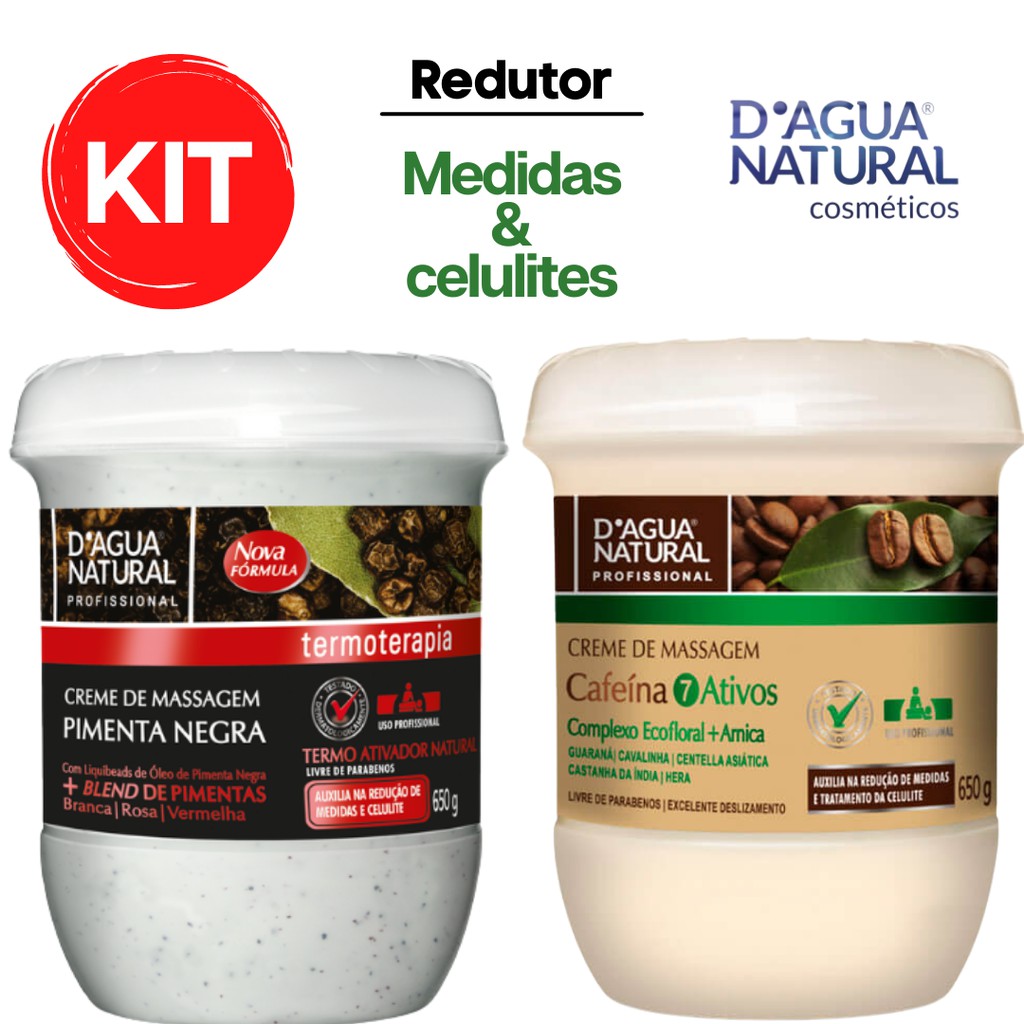 Kit Redutor de Gordura Pimenta Negra + Cafeína D'Agua Natural