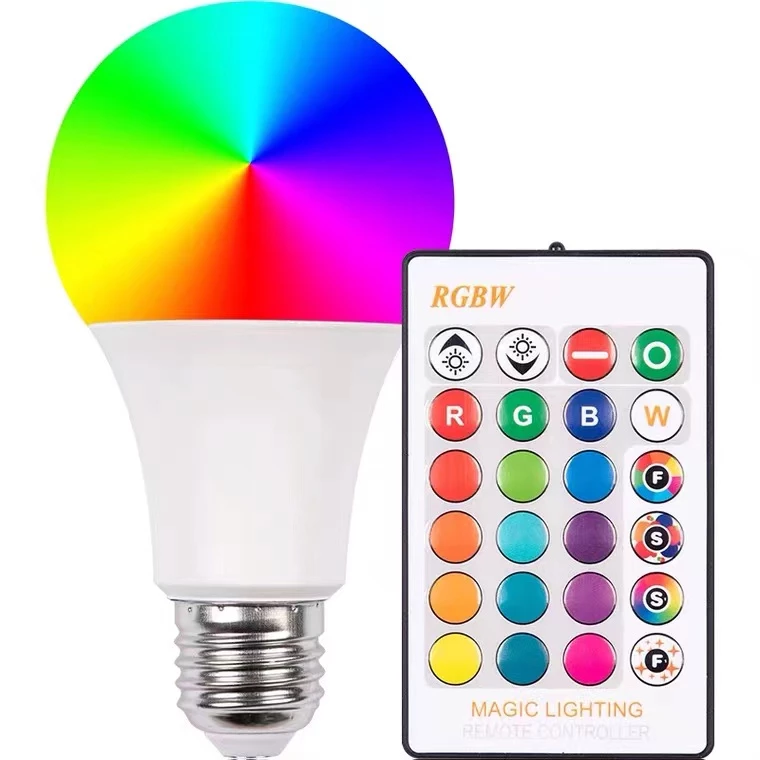 3x lâmpada LED LAMBPATDA BULBO, luz de controle RGB luz LED colorida